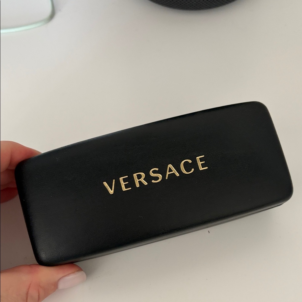 Versace Black Case with Gold Logo